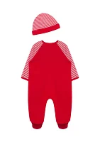 Baby Boys Train Gift Footie Pajamas with Hat