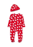 Baby Boys Santa Footie with Hat