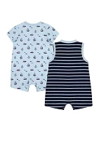 Baby Boys Sailboat 2 Pack Rompers