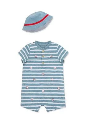 Baby Boys Baseball Romper with Hat