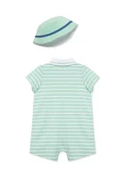 Baby Boys Whales Romper with Hat