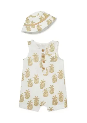 Baby Boys Pineapple Romper with Hat