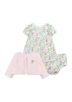 Baby Girls Bouquet Dress Set with Bloomers