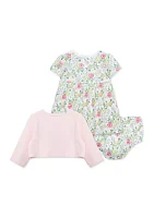 Baby Girls Bouquet Dress Set with Bloomers