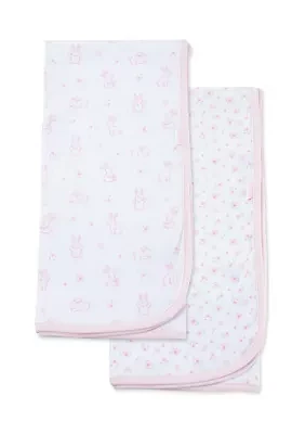 Baby Girls Bunnies Receiving Blanket - 2 Pack