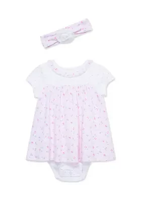 Baby Girls Rosebud Popover with Headband