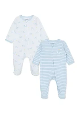 Baby Boys Playtime Printed Footie Pajamas - 2 Pack