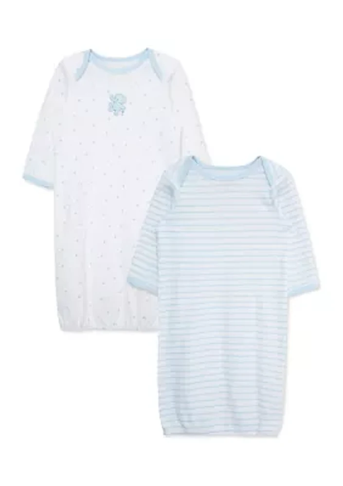 Baby Boys Snuggly Nightgowns - 2 Pack