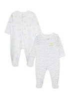 Baby Ducks Footie Pajamas - 2 Pack