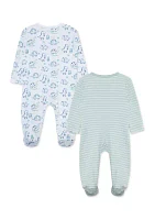 Baby Boys Dino Footie Pajamas - 2 Pack