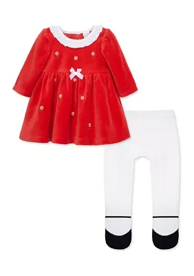 Baby Girls Roses Dress Set