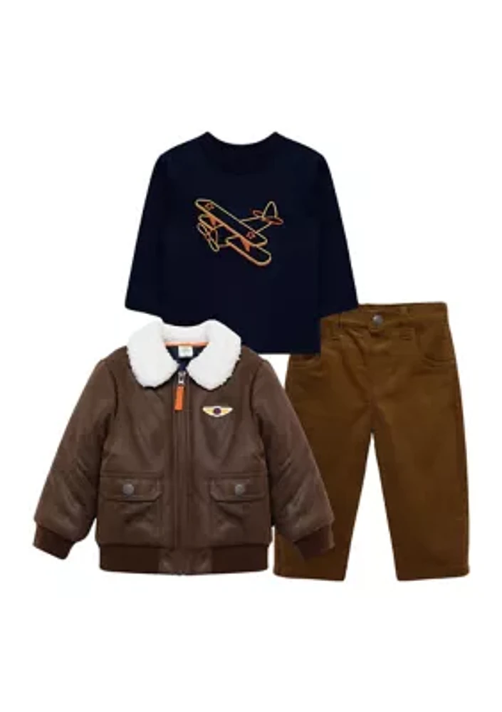 Baby Boys Aviator Jacket Set