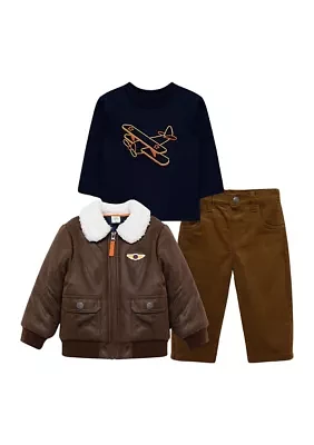 Baby Boys Aviator Jacket Set