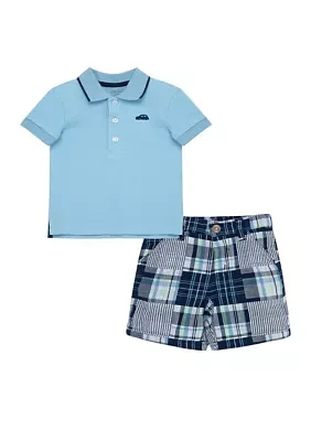 Baby Boys Car Polo Shirt and Shorts Set