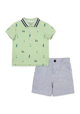 Baby Boys Golf Polo Shorts Set