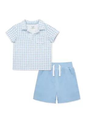 Baby Boys Gingham Terry Set