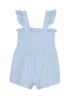 Baby Girls Seersucker Knit Romper