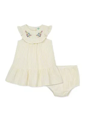 Baby Girls Yellow Sundress with Diaper Cover