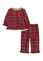 Baby Girls Plaid 2 Piece Pajama Set