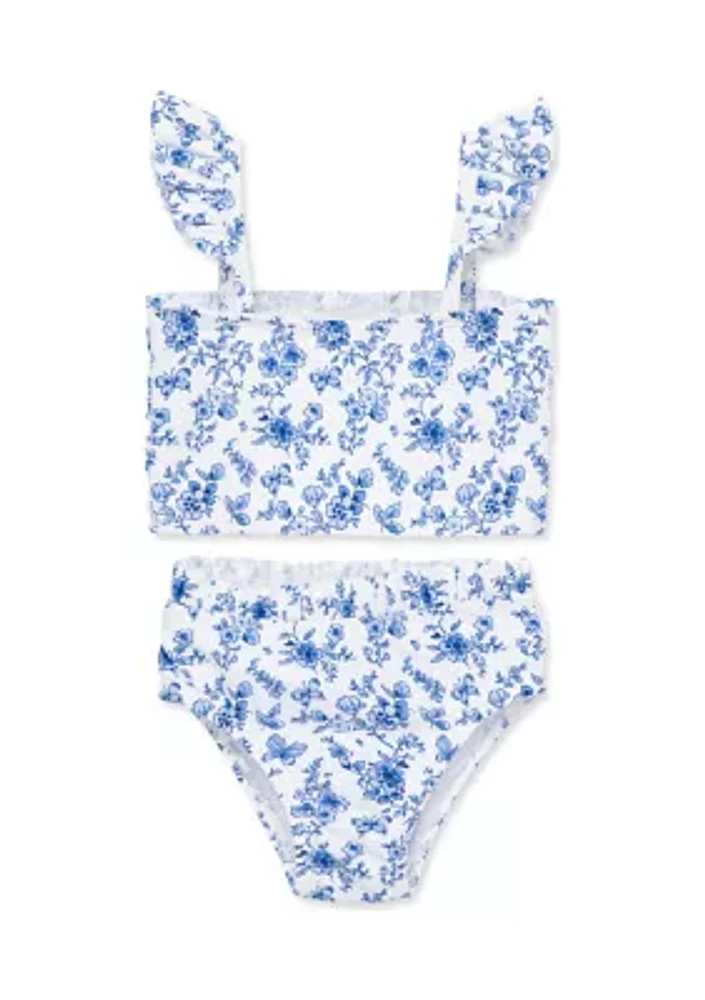 Baby Girls Floral Printed Swimsuit