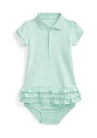 Baby Girls Ruffled Polo Dress