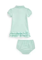 Baby Girls Ruffled Polo Dress