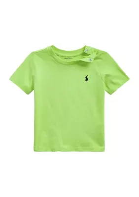 Baby Boys Cotton Jersey Crew Neck T-Shirt