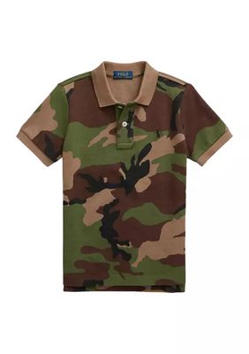 Toddler Boys Camouflage Cotton Mesh Polo Shirt