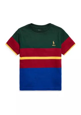 Toddler Boys Striped Cotton Jersey T-Shirt