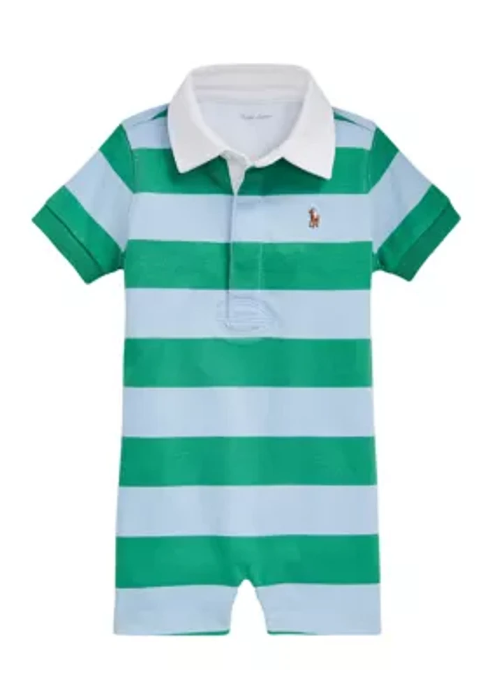 Baby Boys Striped Cotton Rugby Shortall