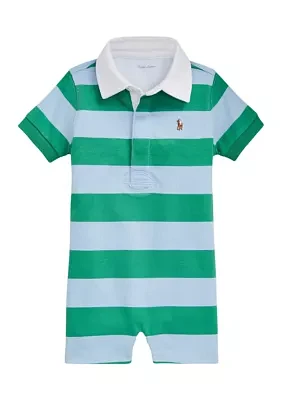 Baby Boys Striped Cotton Rugby Shortall