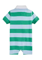 Baby Boys Striped Cotton Rugby Shortall