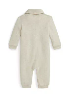 Baby Boys French-Rib Cotton Shawl Coverall