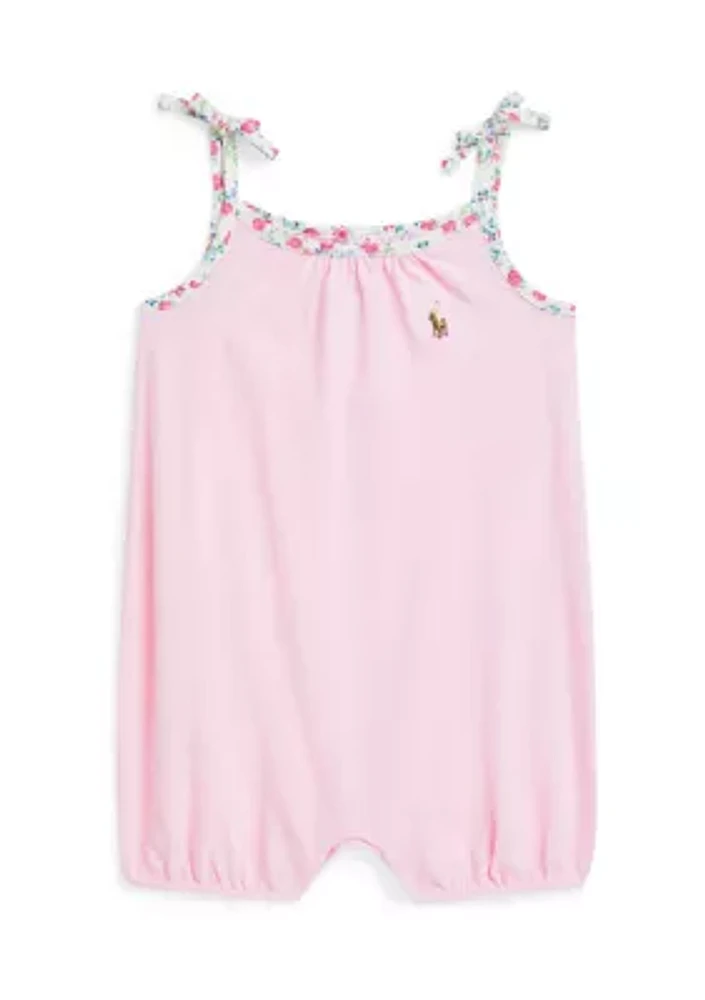 Baby Girls Knit Oxford Bubble Shortall