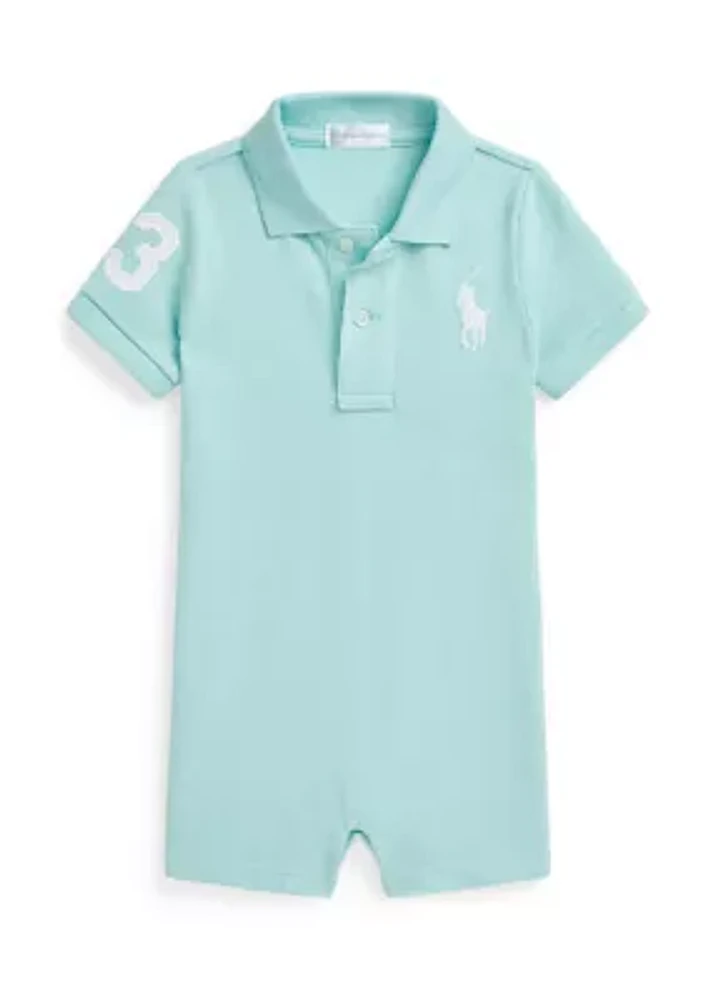 Baby Boys Big Pony Cotton Mesh Polo Shortall