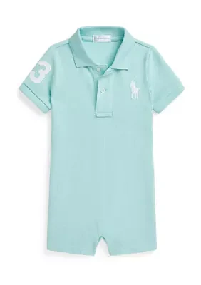 Baby Boys Big Pony Cotton Mesh Polo Shortall