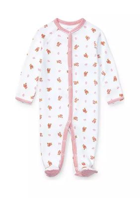 Baby Girls Bear Print Cotton Coverall
