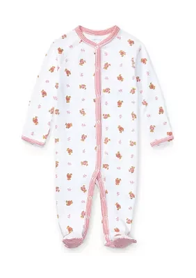 Baby Girls Bear Print Cotton Coverall