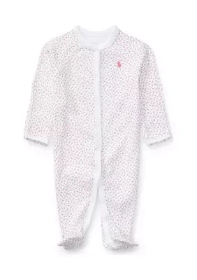 Baby Girls Floral Cotton Coverall