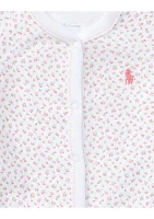 Baby Girls Floral Cotton Coverall