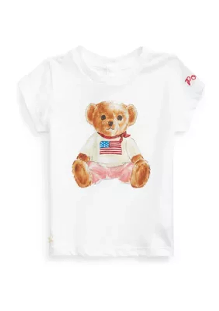 Baby Girls Polo Bear Cotton Jersey T-Shirt