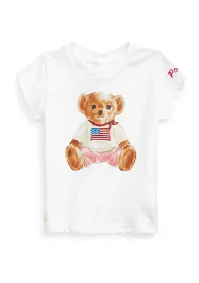 Baby Girls Polo Bear Cotton Jersey T-Shirt