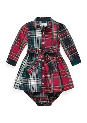 Baby Girl Plaid Cotton Fun Shirtdress