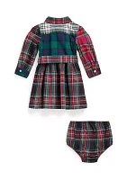 Baby Girl Plaid Cotton Fun Shirtdress