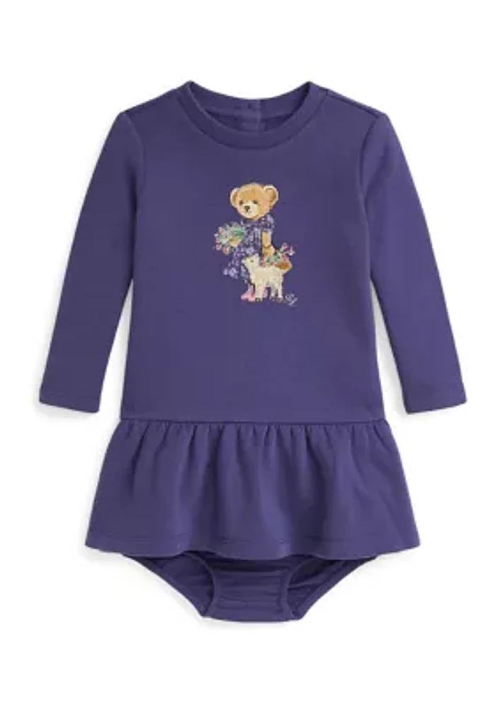 Baby Girls Polo Bear Fleece Dress & Bloomer