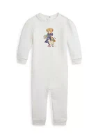 Baby Girls Polo Bear Fleece Coverall