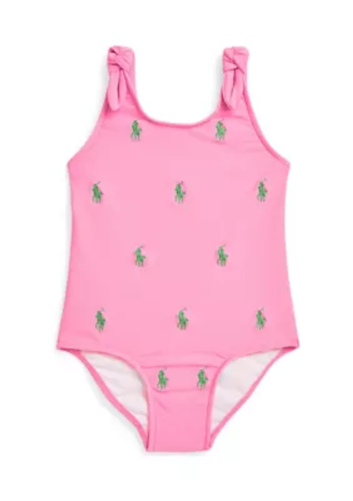 Baby Girls Polo Pony One Piece Swimsuit