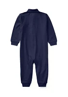 Baby Boys Long Sleeve Solid Coverall