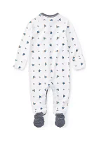 Baby Boys Bear Print Cotton Coverall