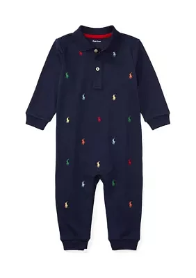 Baby Boys Long Sleeve Solid Coverall